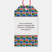 Aangepaste Zuid-Afrikaanse vlag Cadeaulabel (Achterkant)