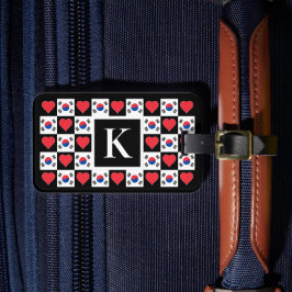Aangepaste Zuid-Korea Flag Korean Custom Letter Bagagelabel