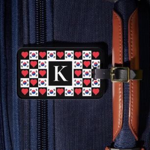 Aangepaste Zuid-Korea Flag Korean Custom Letter Bagagelabel