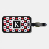 Aangepaste Zuid-Korea Flag Korean Custom Letter Bagagelabel (Achterkant horizontaal)