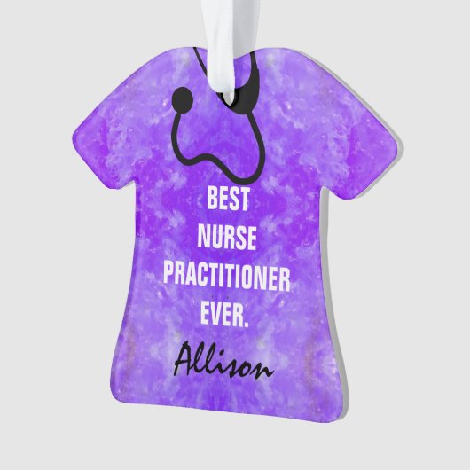 Aangepaste zurenmaker Scrub Top Stethoscoop Ornament (voorkant)