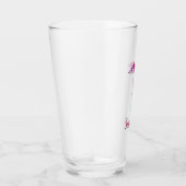 Aangepaste zurenretro roze Blauwgroen kaduceus Glas (Rechts)