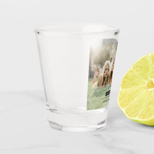 Aangepaste zusfoto shot glas (Links)