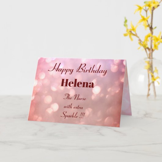 Aangepaste zuster Birthday Kaart (Gele Bloem)