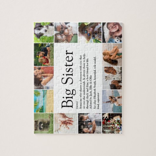 Aangepaste zusterdefinitie Quote 14 Fotocollage Legpuzzel (Verticaal)