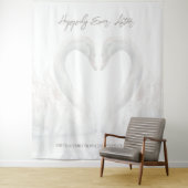 Aangepaste Zwaan Huwelijk Achtergrond Wandkleed (In situ)