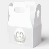 Aangepaste Zwaan Wedding Favoriet Box Bedankdoosjes (Geopend)
