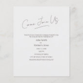 Aangepaste Zwaan Wedding Flyers (Achterkant)