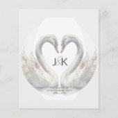 Aangepaste Zwaan Wedding Flyers (Voorkant)