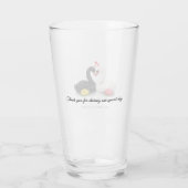 Aangepaste Zwanen Bruiloft Bedankt Glas Tumbler (Achterkant)
