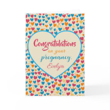 Aangepaste zwangerschap Gefeliciteerd Kaart, gevou
