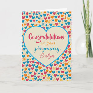 Aangepaste zwangerschap Gefeliciteerd Kaart, gevou Kaart