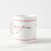 Aangepaste zwangerschap geslacht onthullen eenvoud koffiemok (Voorkant links)