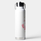 Aangepaste Zwangerschapsaankondiging Meisje Voetaf Waterfles (Voorkant)