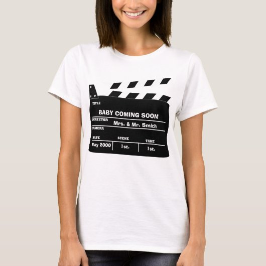 Aangepaste zwangerschapsaankondiging t-shirt (Voorkant)