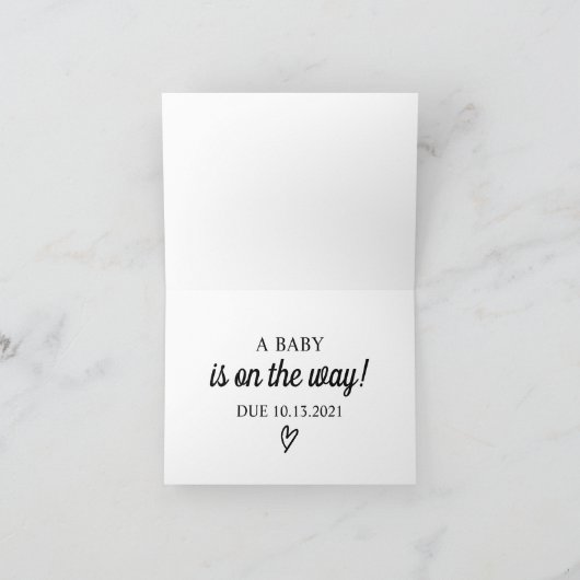 Aangepaste Zwangerschapskaart voor grootouders Aankondiging (Binnen)