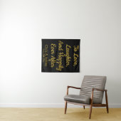 Aangepaste zwart en goud bruiloft foto booth Prop Wandkleed (In Situ (horizontaal))