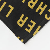 Aangepaste Zwart en Goud Gepersonaliseerde Baby Na Fleece Deken (Hoek)
