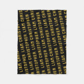 Aangepaste Zwart en Goud Gepersonaliseerde Baby Na Fleece Deken (Voorkant)