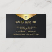 Aangepaste zwart en goud makelaar visitekaartje (Achterkant)