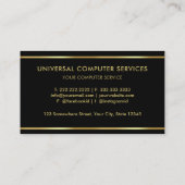 Aangepaste zwart en goud Premium Professional Visitekaartje (Achterkant)