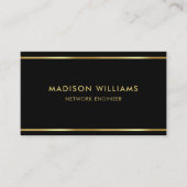 Aangepaste zwart en goud Premium Professional Visitekaartje (Voorkant)