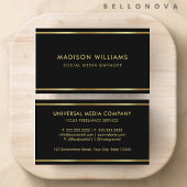 Aangepaste zwart en goud Premium Professional Visitekaartje