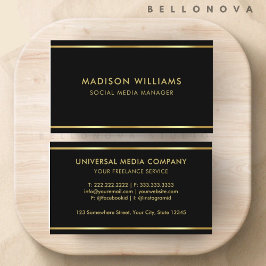 Aangepaste zwart en goud Premium Professional Visitekaartje