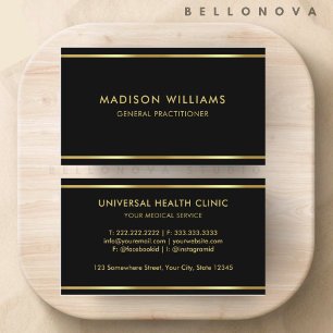 Aangepaste zwart en goud Premium Professional Visitekaartje