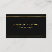 Aangepaste zwart en goud Premium Professional Visitekaartje (Voorkant)