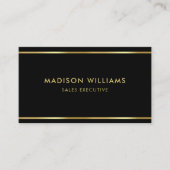 Aangepaste zwart en goud Premium Professional Visitekaartje (Voorkant)