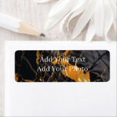 Aangepaste zwart en gouden blanco Sjabloon Etiket (Insitu)