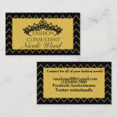 Aangepaste zwart en gouden Glitter Visitekaartje (Voorkant / Achterkant)