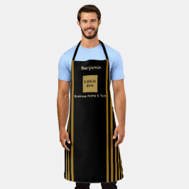 Aangepaste zwart en gouden streep schort