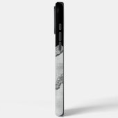 Aangepaste zwart en grijs glitter Case-Mate iPhone case (Achterkant / Links)