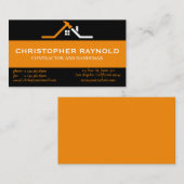 Aangepaste zwart en Sinaasappel woningbouw Visitekaartje (Voorkant / Achterkant)