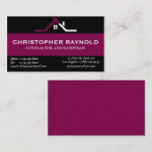 Aangepaste Zwart en Wijn Bouw van het Huis Visitekaartje (Voorkant / Achterkant)