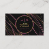 Aangepaste Zwart Geel Paarse Glitter Professional Visitekaartje (Voorkant)