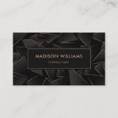 Aangepaste Zwart Goud Donker Bruin Professional Visitekaartje (Voorkant)