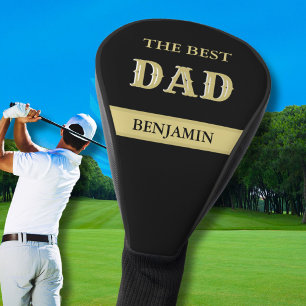 Aangepaste Zwart Goud Gepersonaliseerd BESTE DAD N Golfheadcover