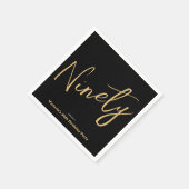 Aangepaste Zwart Goud Minimale Moderne 90ste Verja Servet (Hoek)