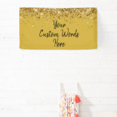 Aangepaste Zwart Gouden Verjaardagsfeest Foto Boot Spandoek (Insitu)