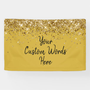 Aangepaste Zwart Gouden Verjaardagsfeest Foto Boot Spandoek