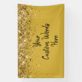 Aangepaste Zwart Gouden Verjaardagsfeest Foto Boot Spandoek (Verticaal)