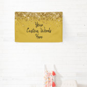 Aangepaste Zwart Gouden Verjaardagsfeest Foto Boot Spandoek (Insitu)