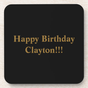 Aangepaste zwart/gouden verjaardagsfeestje bier onderzetter