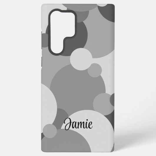 Aangepaste zwart-grijze molecule Samsung Phone Cas Samsung Galaxy Hoesje (Achterkant)