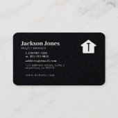 Aangepaste zwart op wit huis bouwconstructie visitekaartje (Achterkant)