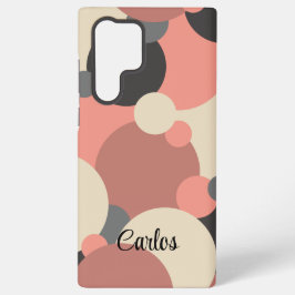 Aangepaste zwart-rode molecule Samsung Phone Case Galaxy Hoesje