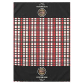 Aangepaste zwart rood geplakte boerderij stijl tafelkleed (Voorkant)